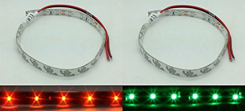 12V DC RED GREEN LED LIGHT STRIP FOR KAYAKS, CANOES, SMALL BOATS NAVIGATION