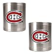Montreal Canadiens 2pc Stainless Steel Can Holder Set- Primary Logo NHL Hockey