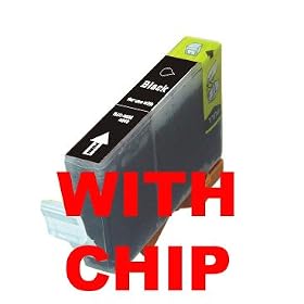 Canon CLI-8 Compatible Black Ink Cartridge w/ Chip for Pixma MP500 MP530 MP600 MP800 iP4200 iP4300 iP4500 iP5200 iP5200