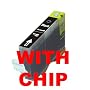 Canon CLI-8 Compatible Black Ink Cartridge w/ Chip for Pixma MP500 MP530 MP600 MP800 iP4200 iP4300 iP4500 iP5200 iP5200