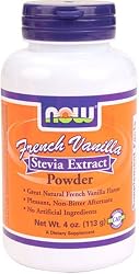 NOW Foods French Vanilla Stevia Extract, Powder,   4 Ounce Bottle (Pack of 4)