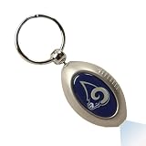 NFL St. Louis Rams Silver Football Flashlight Keychain