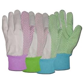 Ladies Cotton Gloves with Plastic Dot Palm from Cotton Gloves