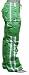 Girls Striped Racer UFO Pants (Green/White)