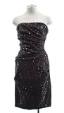 David Meister Metallic Maroon Red Taffeta Cocktail Dress