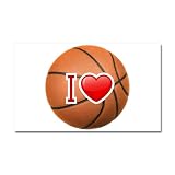 Car Magnet 20 x 12 I Love Basketball