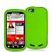 Neon Green Rubberized Snap-On Hard Skin Case Cover for Motorola Cliq 2 MB611