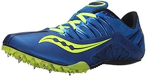 Saucony Men's Spitfire Track Spike Racing Shoe, Royal/Citron, 10.5 M US