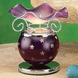 Purple Star Decor Collectible Metal Oil Burner Warmer Aromatherapy