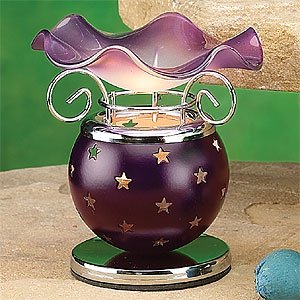 Purple Star Decor Collectible Metal Oil Burner Warmer Aromatherapy