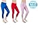 Sexy Basics Womens 3 Pack Stretch Cotton Capri Lace Legging Tights