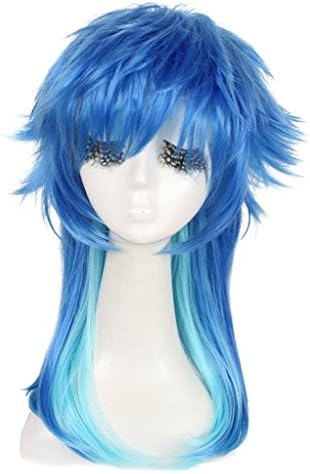 Long Blue&Green Dramatical Murder Seragaki Aoba heat-resistant cosplay wig ZY70