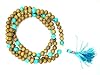 Meditation Gift Prayer Mala Beads Sandalwood Full Mala Turquoise Stone Japamala 108+1