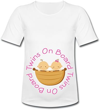 Dachau Customize Women's Twins On Board T-Shirts White L