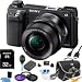 Sony NEX-6L/B NEX6 NEX-6 NEX-6L 16.1 MP Compact Interchangeable Lens Digital Camera with 16-50mm Power Zoom Lens and 3-Inch LED (Black) ULTIMATE BUNDLE with 32GB High Speed Card, Spare Battery, Deluxe Filter Kit, Mini HDMI cable, SD card reader + More