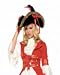 Black & Red Pirate Hat for Halloween Costume