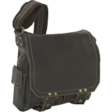 David King & Co. Distressed Leather Vertical Letter Size Messenger