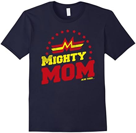 Men's Mother's Day Mighty Mom T Shirt Large Navy