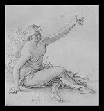 Hans Baldung Grien (At the bottom of sedentary, semi-nude female entbl���ster) Gold Wood-Mounted Art Poster Print - 13