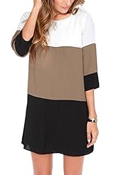 General Print Summer Elbow Length Sleeves Shift Lace Colorblocking Polyester Party Dress/Maxi Dress 