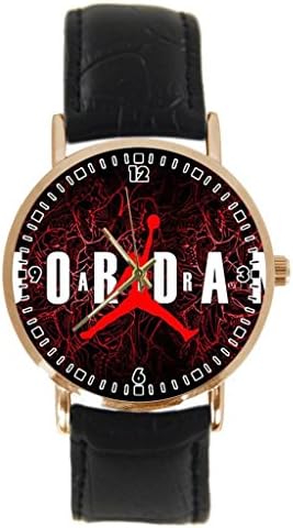 Jordan Logo Custom New Fashion Leather Band Unisex Wrist Watch YouGem Design Gift