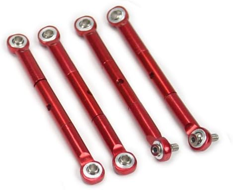Slash 4X4 1:16 Aluminum Alloy Front/Rear Adjustable Toe Link Hop Up Upgrade, Red by Atomik RC - Replaces Part 7038