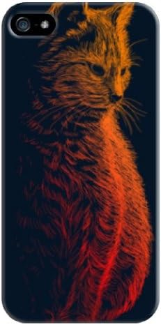 Cat Hard Back Shell Case / Cover for Iphone 5 and 5s - Navy Blue