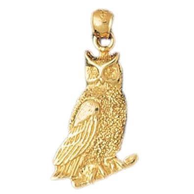 Cheap Girls Jewelry Dazzlers Solid 14k Gold Owl Charm Pendant Available in three colors from jewelsberry (weights: 3.0 grams only) For Sale
