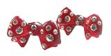 Disney Couture Minnie Mouse Series Red Resin Bow With Clear Crystals Stud Earrings! * 08 Kidada Jones Newest Collection * * We Do NOT Ship To Australia And Japan *