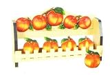 PEACH 3-D Majolica Spice Rack & Jars *NEW*