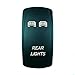 STVMotorsports Laser Green Rocker Switch Rear Lights 20A 12V On/Off LED Light