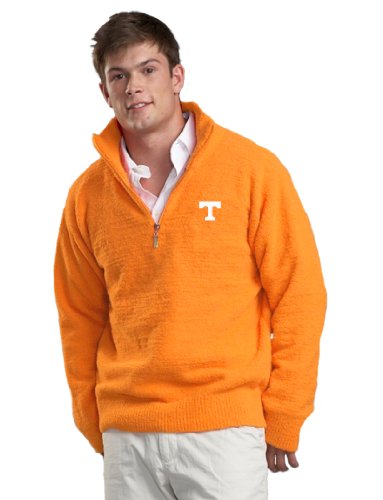 NCAA University of Tennessee Kashwere U Unisex Half Zip Pullover, X-Large (46-48), Light Orange