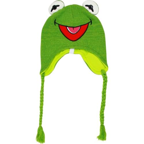 Muppets Kermit The Frog Knit Peruvian Beanie Hat