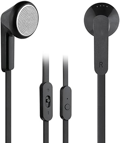 YISHEN 600 3.5mm Stereo In-ear Earbuds with Mic Volume Key Earphones with Mic Headphones with Mic Microphone In-line Control In-line Volume for Samsung HTC Lg Android Phones Accessories for (BLACK)