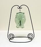 Hoots the Owl Recycled Glass Suncatcher with Wrought Iron Stand