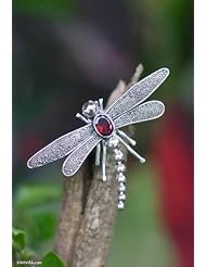 Garnet brooch, Enchanted Dragonfly