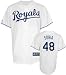 Joakim Soria Jersey: Youth 2010 Majestic Home White Replica #48 Kansas City Royals Jersey - Small (8)