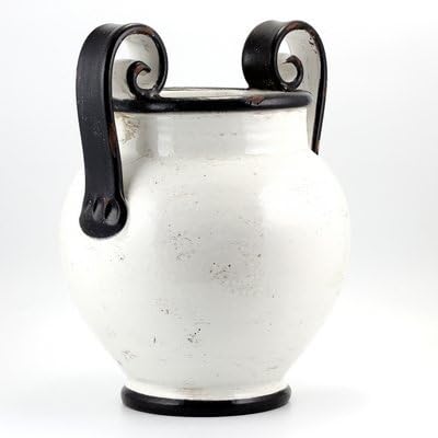 SCAVO ROMAN: Large Urn Double Hanldle (Black Handles)