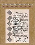 Card Art Thanks Phrase Wood Mounted Rubber Stamp Kit (CK135)