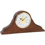 Seth Thomas Barkley Stained Brown Mahogany Finish Tambour Style Case with Two Tone Dial Minute Tracker Mantle Clock