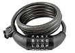Wordlock CL-411-BK 4-Letter Combination Bike Lock Cable, Black, 5-Feet
