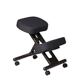 Office Star Ergonomically Designed Finished Wood Knee Chair with Casters