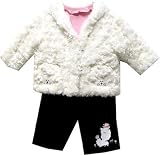 Newborn/Infant/Toddler Girls 3pc Poodle Pants Set