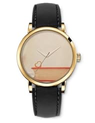 SPRAWL Aanalog Fashion Series Gold Ladies Watches of Genuine Black Leather Strap,Unique Wrist Watch for Women Girls Designed with Heart in book