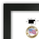 IMAGE OF 15x30 / 15 x 30 Satin Black Picture Frame - NEW .. 1.25'' wide