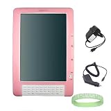 6 Item Accesories Package for Amazon Kindle DX E-Book Reader: Silicone Skin Rubber Cover (PINK) + Black Amazon Kindle DX Car Charger + Black Amazon Kindle DX Wall Charger + Vangoddy tm, Live*Laugh*Love wrist band!!!