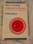 A Manual for Writers of Term Papers, Theses, and Dissertations, Fifth Edition