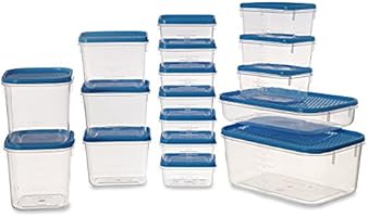 All Time Plastics Polka Container Set, 6.5 Litre, Set of 17, Blue