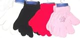Set of Four One Size Stretch Microfiber Lined Magic Gloves for Infants and Toddlers Ages 1- 4 Years