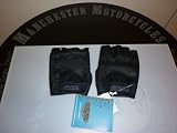 WEISE FINGERLESS MOTORCYCLE GLOVES LEATHER BLACK XXL
